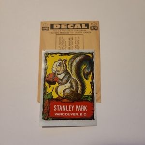 Vintage Decal Travel Souvenir Stanley Park Vancouver and Vernon Impko